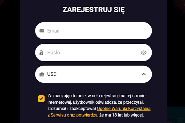 Wypełnij formularz rejestracyjny Wypełnij formularz rejestracyjny